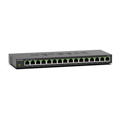 NETGEAR GS316 Unmanaged L2 Gigabit Ethernet (10/100/1000) Black