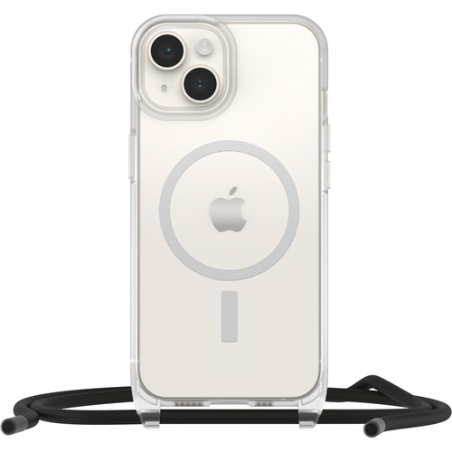 OtterBox React Necklace Case with MagSafe for iPhone 14, Ultra-Slim, Protective Case with Adjustable and Detachable Necklace Strap, Tested to Military Standard, Clear