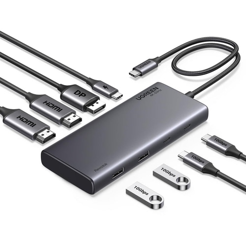 Ugreen 35625 interface hub USB Type-C 10000 Mbit/s Grey