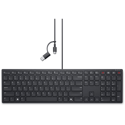 DELL KB525C keyboard Office USB QWERTY UK English Black