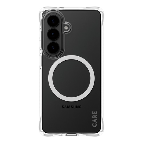 PanzerGlass CARE by  Samba Case Transparent w. White Qi Samsung Galaxy S26