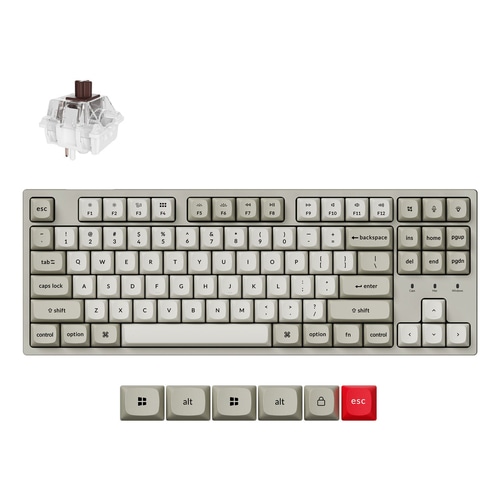 Keychron C1 Pro 8K keyboard Home/Office USB QWERTY UK English Beige