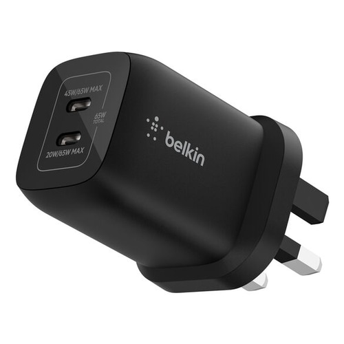 Belkin ENA007MYBK mobile device charger Laptop, Portable gaming console, Smartphone, Tablet Black AC Fast charging Indoor