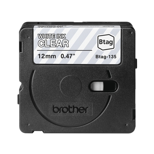 Brother BTAG-135 label-making tape White on transparent