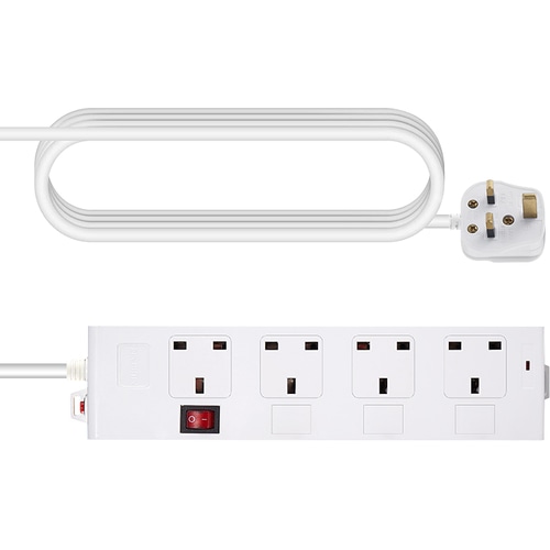Vision TC-PSTRP4UK power extension 1.8 m 4 AC outlet(s) Indoor White