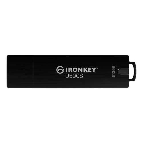 Kingston Technology IronKey D500S USB flash drive 512 GB USB Type-A 3.2 Gen 1 (3.1 Gen 1) Black