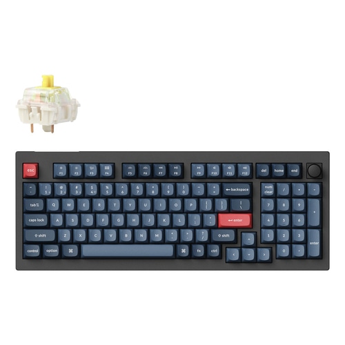 Keychron V5 Max keyboard Universal USB + RF Wireless + Bluetooth QWERTY UK English Black, Grey