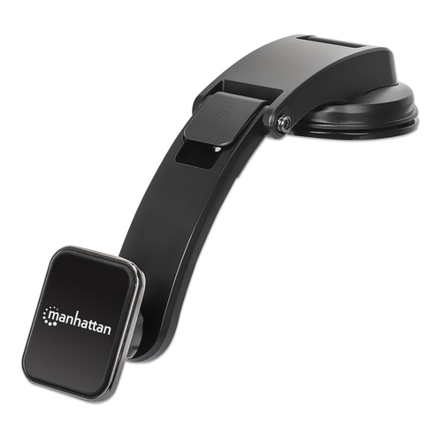 Manhattan Universal Car Dashboard Mount with Magnetic Phone Holder for Smartphones, Horizontal or Vertical Use, Black