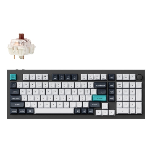 Keychron Q5 Max keyboard Universal USB + RF Wireless + Bluetooth QWERTY UK English Black, White