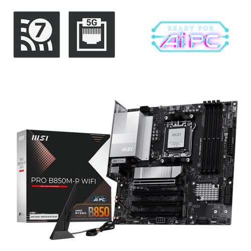 MSI PRO B850M-P WIFI motherboard AMD B850 Socket AM5 micro ATX