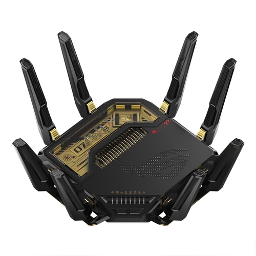 ASUS ROG Rapture GT-BE98 wireless router 10 Gigabit Ethernet Quad-band (2.4 GHz / 5 GHz-1 / 5 GHz-2 / 6 GHz) Black