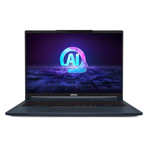 MSI Stealth 16 AI STUDIO A1VIG-001UK Intel Core Ultra 9 185H Laptop 40.6 cm (16) UHD+ 32 GB DDR5-SDRAM 2 TB SSD NVIDIA GeForce RTX 4090 Wi-Fi 7 (802.11be) Windows 11 Pro Blue