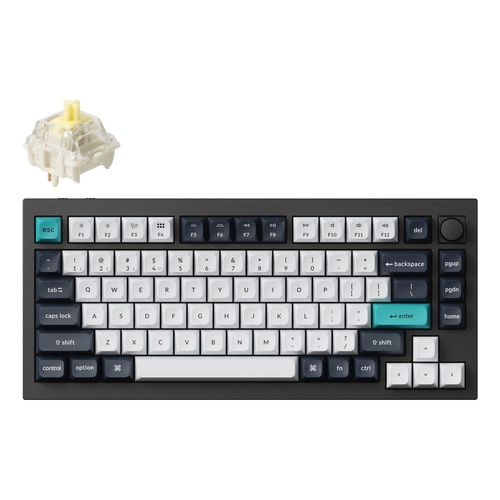 Keychron Q1 Max keyboard Universal USB + RF Wireless + Bluetooth QWERTY UK English Black