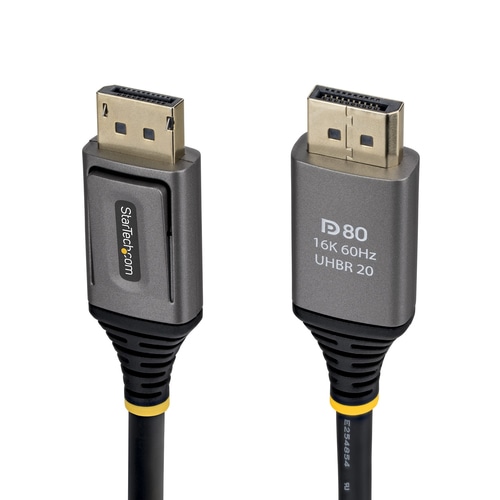 StarTech.com 2m DisplayPort 2.1 Cable, VESA Certified DP80 DisplayPort Cable, Uncompressed 10K/8K 60Hz, 16K 60Hz/8K 240Hz w/DSC 1.2a, DP 2.1 Monitor Cord