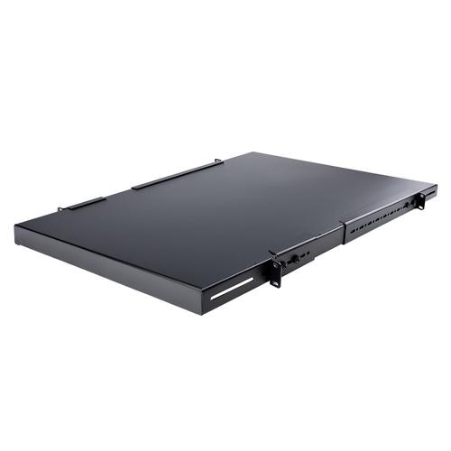 StarTech.com 1U Adjustable Server Rack Mount Shelf - 175lbs - 19.5 to 38in Adjustable Mounting Depth Universal Tray for 19 AV, Data & Network Equipment Rack - 27.5in Deep