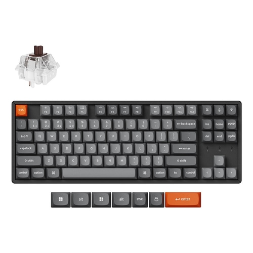 Keychron K8 Max keyboard Universal USB + RF Wireless + Bluetooth QWERTY UK English Black