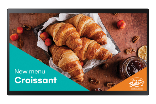 Samsung QB24C-T Digital signage flat panel 61 cm (24) LED Wi-Fi 250 cd/m Full HD Black Touchscreen Built-in processor Tizen 7.0 16/7