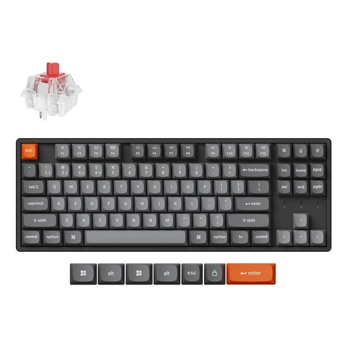 Keychron K8 Max keyboard Universal USB + RF Wireless + Bluetooth QWERTY UK English Black
