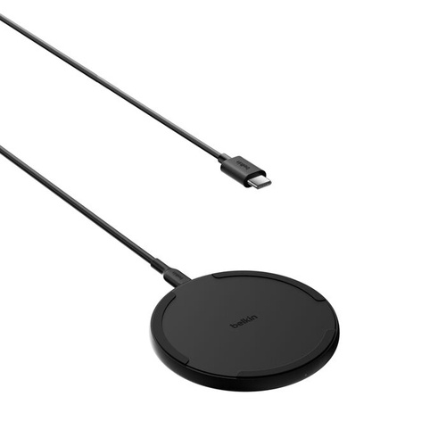 Belkin WIA012HQBK mobile device charger Smartphone Black AC Wireless charging Fast charging Indoor