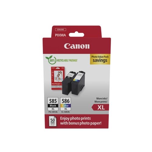 Canon PG-585XL/CL-586 PVP ink cartridge 2 pc(s) Original High (XL) Yield Black, Cyan, Magenta, Yellow