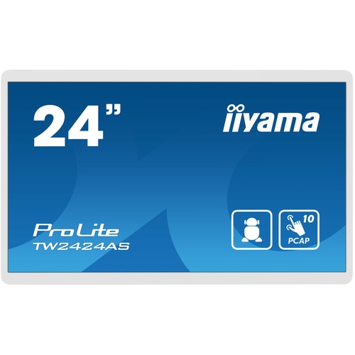 iiyama TW2424AS-W1 Signage Display Digital signage flat panel 60.5 cm (23.8) Wi-Fi 250 cd/m 4K Ultra HD Black Touchscreen Built-in processor Android 24/7