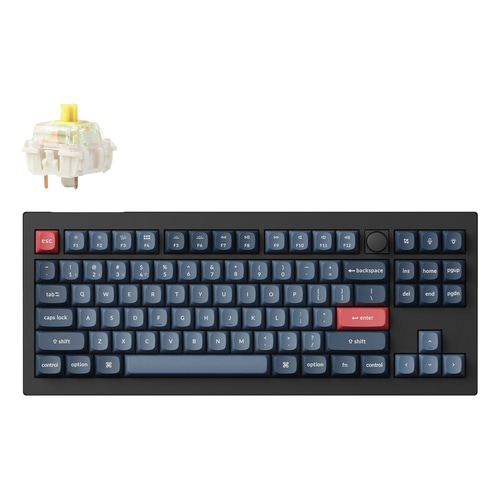 Keychron V3 Max keyboard Universal USB + RF Wireless + Bluetooth QWERTY UK English Black, Grey