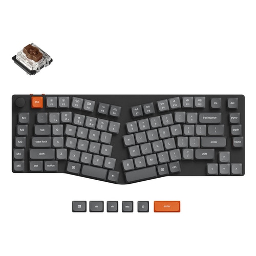 Keychron K15 Max keyboard Universal USB + RF Wireless + Bluetooth QWERTY UK English Grey