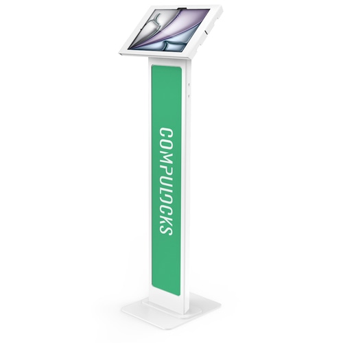 Compulocks iPad Air M2 13 (2024), Apex Enclosure Brandable Floor Stand - White