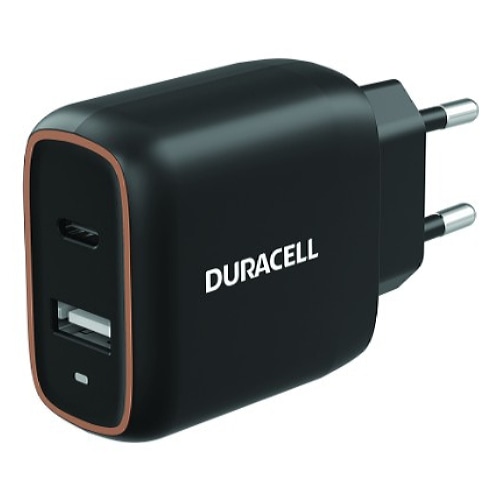 Duracell DRACUSB19-EU mobile device charger Smartphone, Tablet Black AC Indoor