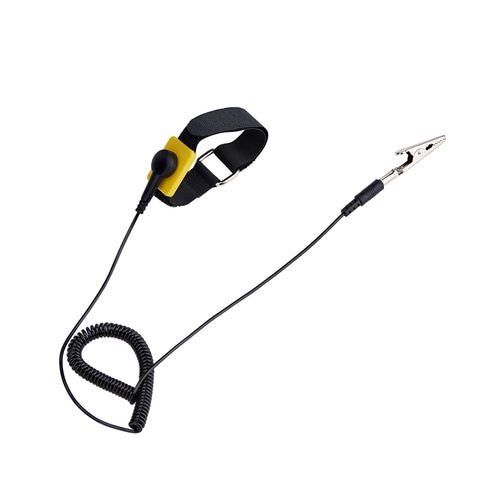 StarTech.com Antistatic Wrist Strap with Grounding Cable, ESD Safe Band with 5ft / 1.5m Detachable Cord, Prevent Electrostatic Discharge, Adjustable Fit, TAA
