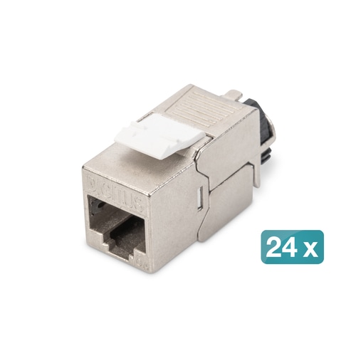 Digitus CAT 6A Keystone module, shielded with intelligent cable manager, set (24 pieces)