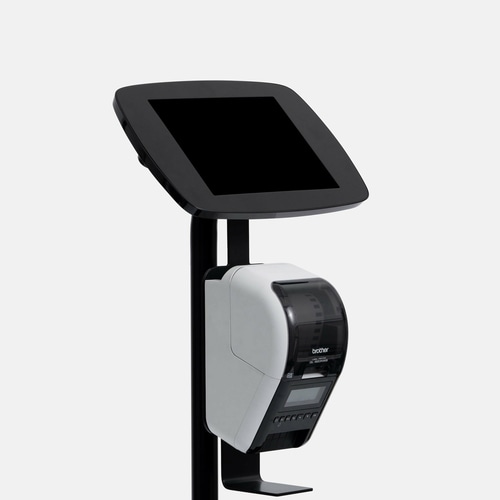 Bouncepad Floorstanding with Brother Printer Mount (inc USB Cable) | Samsung Tab A9 Plus 11.0 (2023) | Black | Exposed Front Camera and Home Button