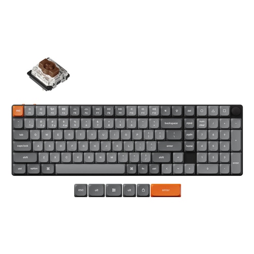 Keychron K17 Max keyboard Universal USB + RF Wireless + Bluetooth QWERTY UK English Black