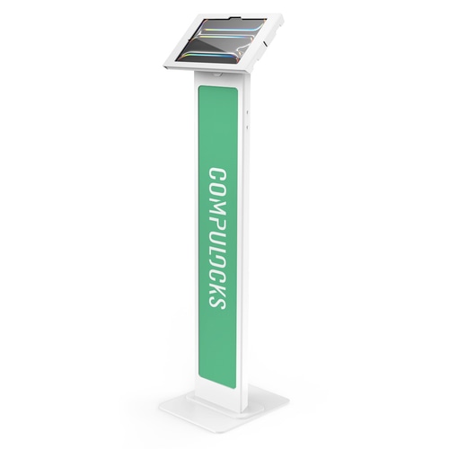 Compulocks iPad Pro M4 11 (2024), Apex Enclosure Brandable Floor Stand - White