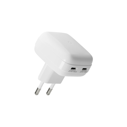 dbramante1928 re-charge Pro - EU Flat Wall Charger 2xUSB-C 25W-W