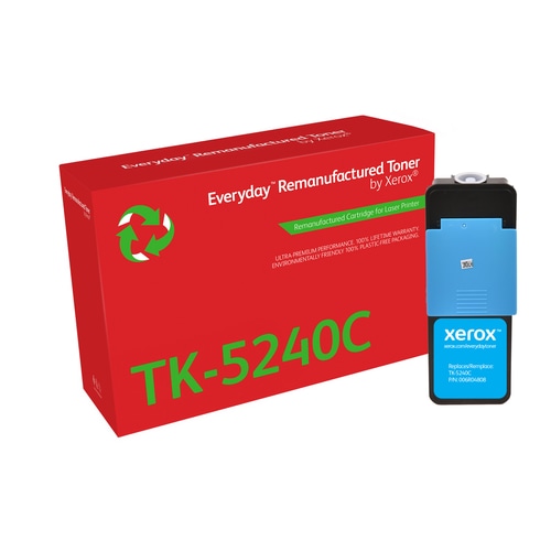 Everyday Remanufactured Everyday Cyan Remanufactured Toner by Xerox compatible with Kyocera TK-5240C, Standard capacity