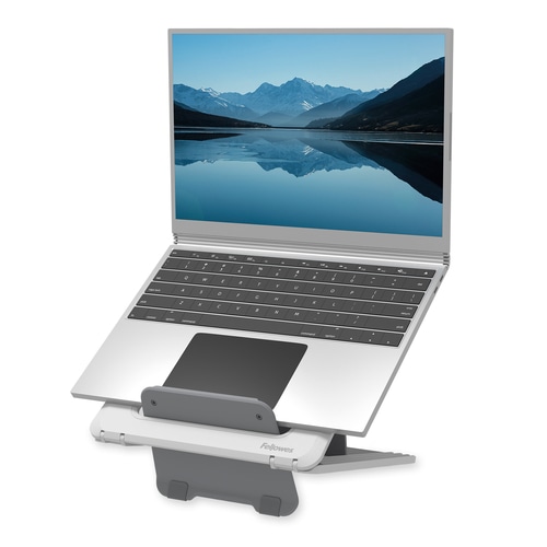 Fellowes Laptop Stand for Desk - Breyta Adjustable Laptop Riser for Home and Office - Portable Laptop Stand with 12 Height Adjustments - Max Laptop Size 14, Max Weight 4KG - Weight