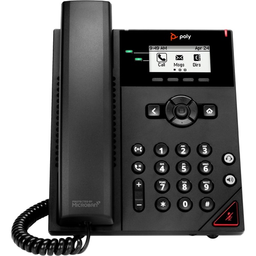 POLY VVX 150 2-Line IP Phone and PoE-enabled