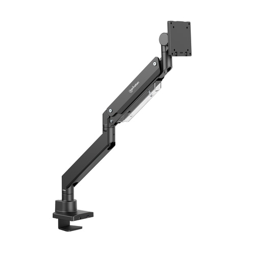 Manhattan TV & Monitor Mount, Desk, Full Motion (Gas Spring), Screen Sizes: 13-42, Black, C-Clamp or Grommet Assembly, VESA 75x75 to 200x200mm, Max Flat/27kg Curved/22kg