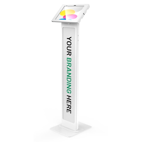 Compulocks iPad 10th-11th (A16) Gen, Apex Enclosure Brandable Floor Stand - White