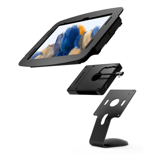 Compulocks Galaxy Tab A8 10.5 Space Enclosure Core Counter Stand or Wall Mount Plus Hub Black