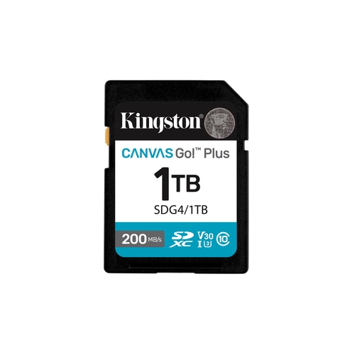 Kingston Technology 1TB SDXC Canvas Go Plus Gen4 200MB/s C10 UHS-I U3 V30