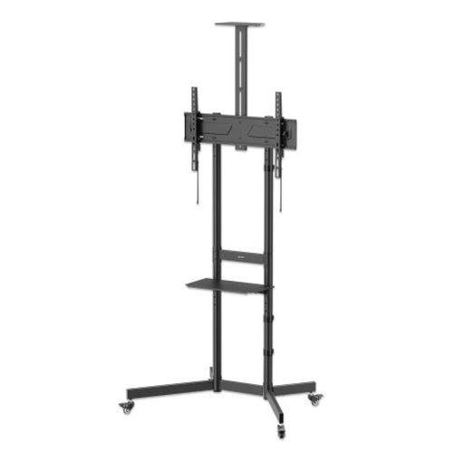 Manhattan Economy Height-Adjustable Multimedia TV Cart, for 37 to 70 Displays