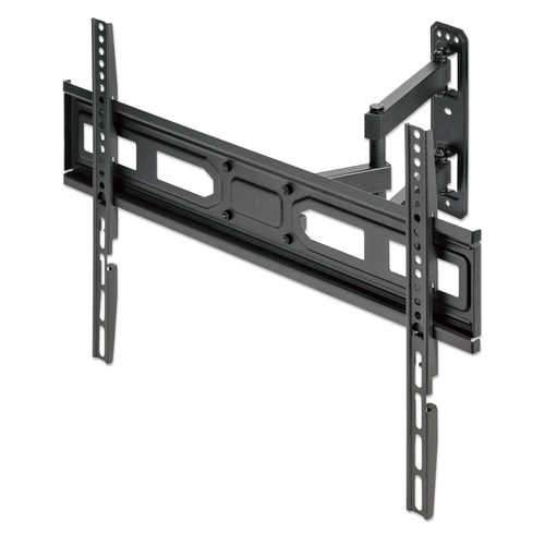 Manhattan TV & Monitor Mount, Wall, Full Motion, 1 screen, Screen Sizes: 37-65, Black, VESA 100x100 to 600x400mm, Max 35kg, LFD, Tilt & Swivel with 3 Pivots, Lifetime Warranty