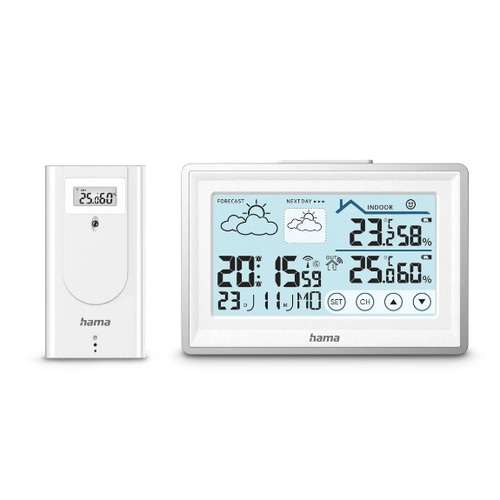 Hama 00222228 digital weather station White Battery