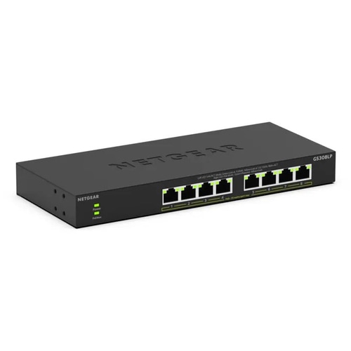NETGEAR GS308LP Unmanaged Gigabit Ethernet (10/100/1000) Power over Ethernet (PoE) Desktop Black