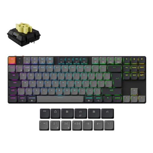 Keychron K1 keyboard Universal USB + Bluetooth QWERTY UK English Grey