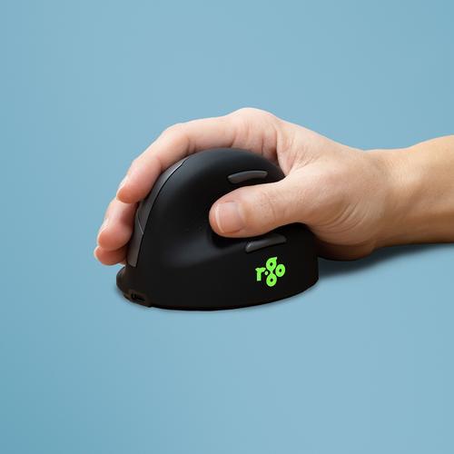 R-Go Tools Ergonomic mouse R-Go HE Break with break software, small (hand size ?165 mm), right-handed, Wired, black