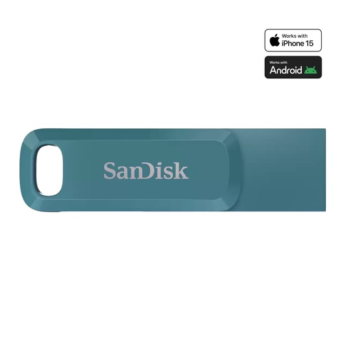 SanDisk Ultra Dual Drive Go USB flash drive 512 GB USB Type-C 3.2 Gen 1 (3.1 Gen 1) Turquoise