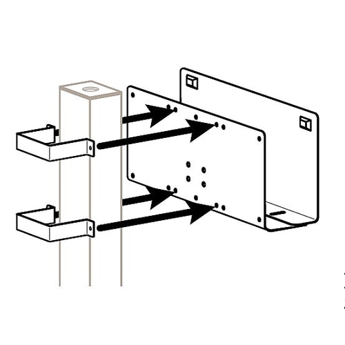 Ergotron Attachment Options 3 x 3 Post Peripheral Bracket. Grey